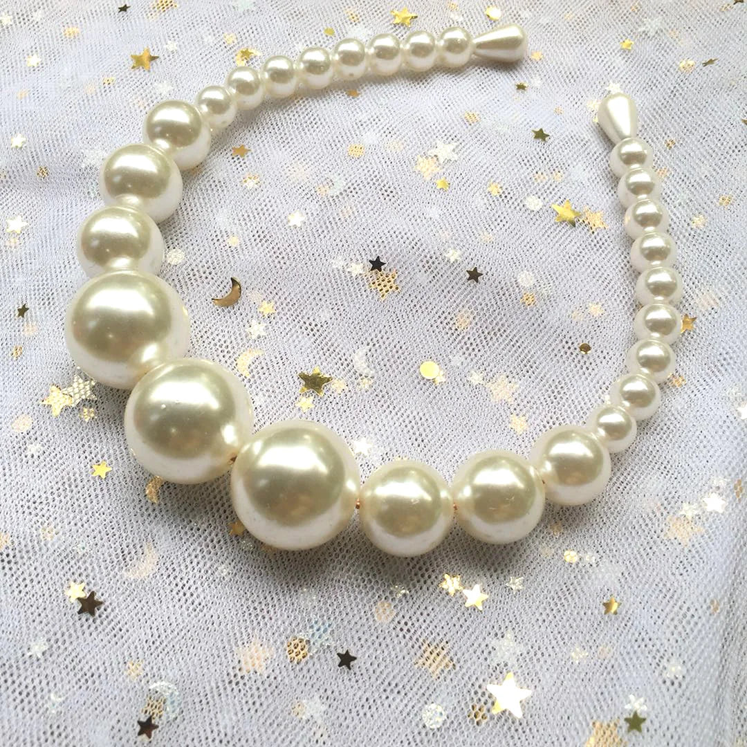 Ivory white Pearl Headband